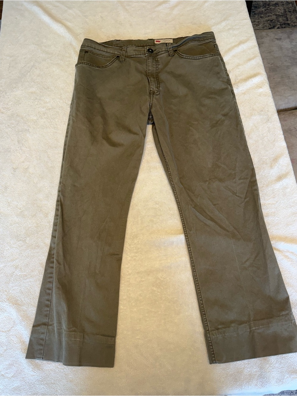 Wrangler Olive Green Wide Leg Jeans